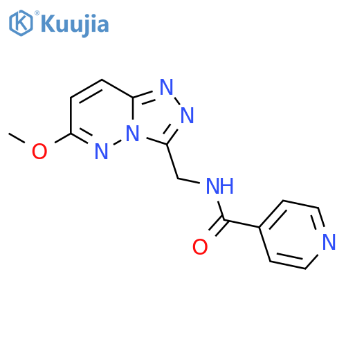 N-((6-methoxy-[1,2,4]triazolo[4,3-b]pyridazin-3-yl)methyl)isonicotinamide structure
