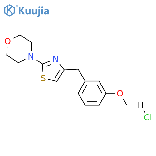 4-[4-[(3-methoxyphenyl)methyl]-1,3-thiazol-2-yl]morpholine:hydrochloride structure