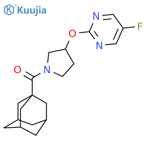 (1s,3s)-Adamantan-1-yl(3-((5-fluoropyrimidin-2-yl)oxy)pyrrolidin-1-yl)methanone structure