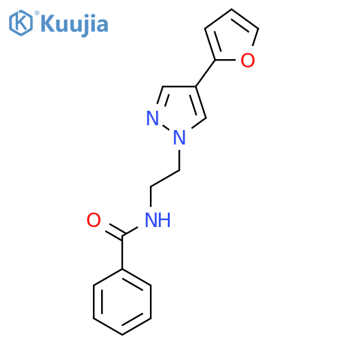 N-{2-[4-(furan-2-yl)-1H-pyrazol-1-yl]ethyl}benzamide structure