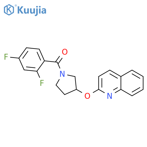 (2,4-difluorophenyl)-(3-quinolin-2-yloxypyrrolidin-1-yl)methanone structure