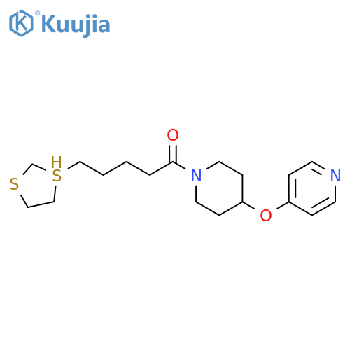 5-(1,2-dithiolan-3-yl)-1-4-(pyridin-4-yloxy)piperidin-1-ylpentan-1-one structure