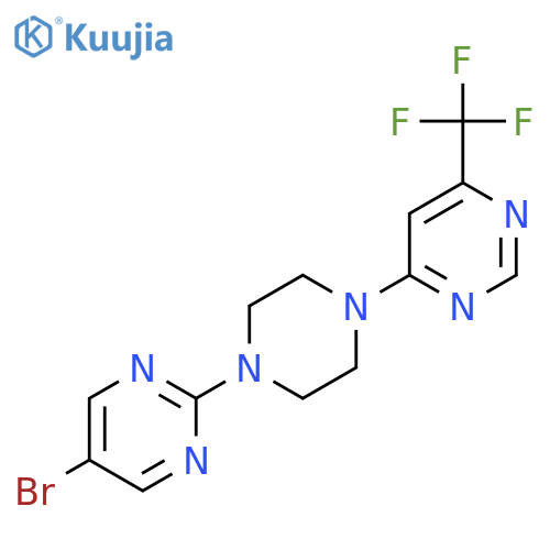 4-[4-(5-bromopyrimidin-2-yl)piperazin-1-yl]-6-(trifluoromethyl)pyrimidine structure
