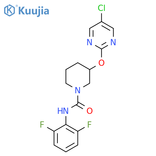3-(5-chloropyrimidin-2-yl)oxy-N-(2,6-difluorophenyl)piperidine-1-carboxamide structure
