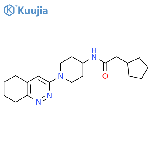 2-cyclopentyl-N-[1-(5,6,7,8-tetrahydrocinnolin-3-yl)piperidin-4-yl]acetamide structure
