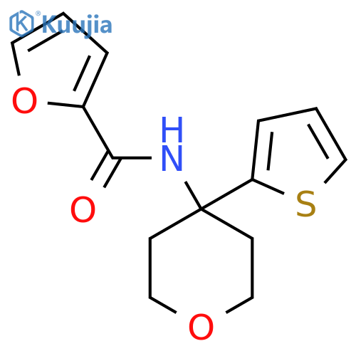 N-4-(thiophen-2-yl)oxan-4-ylfuran-2-carboxamide structure