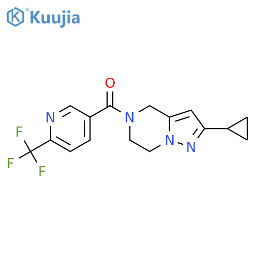 5-{2-cyclopropyl-4H,5H,6H,7H-pyrazolo1,5-apyrazine-5-carbonyl}-2-(trifluoromethyl)pyridine structure