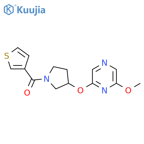 2-methoxy-6-{[1-(thiophene-3-carbonyl)pyrrolidin-3-yl]oxy}pyrazine structure