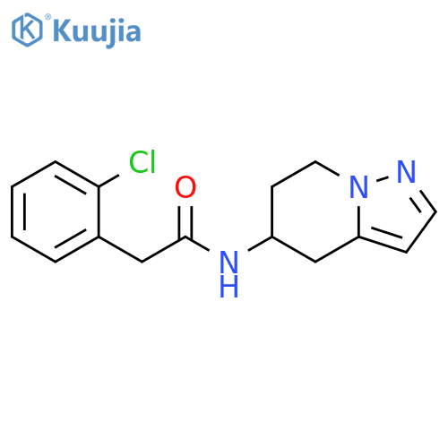 2-(2-chlorophenyl)-N-{4H,5H,6H,7H-pyrazolo1,5-apyridin-5-yl}acetamide structure
