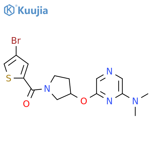 6-{[1-(4-bromothiophene-2-carbonyl)pyrrolidin-3-yl]oxy}-N,N-dimethylpyrazin-2-amine structure