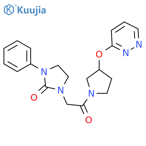 1-{2-oxo-2-[3-(pyridazin-3-yloxy)pyrrolidin-1-yl]ethyl}-3-phenylimidazolidin-2-one structure