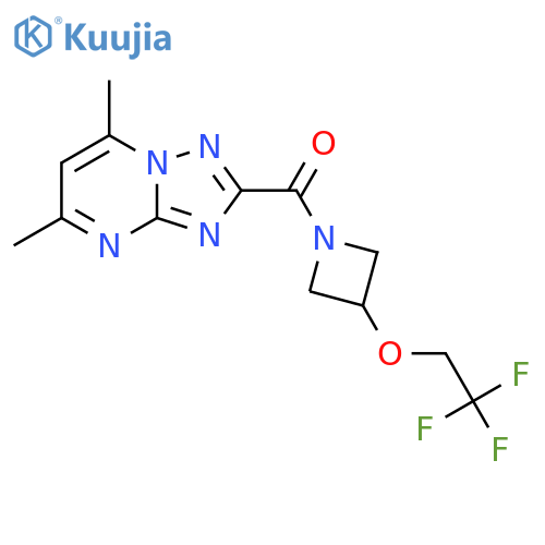 1-{5,7-dimethyl-1,2,4triazolo1,5-apyrimidine-2-carbonyl}-3-(2,2,2-trifluoroethoxy)azetidine structure