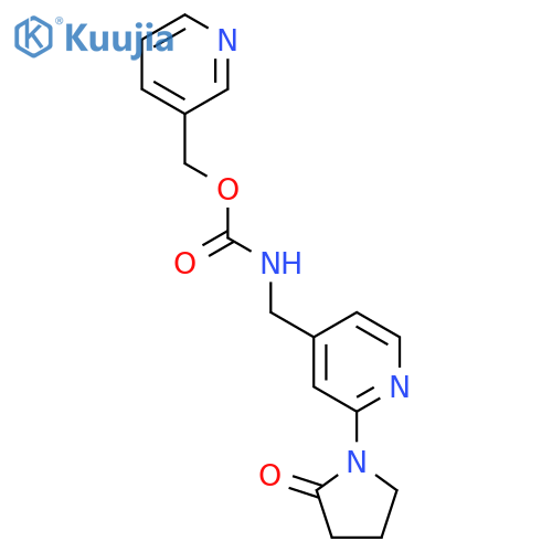 (pyridin-3-yl)methyl N-{[2-(2-oxopyrrolidin-1-yl)pyridin-4-yl]methyl}carbamate structure