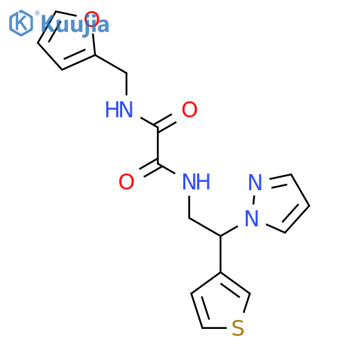 N'-[(furan-2-yl)methyl]-N-[2-(1H-pyrazol-1-yl)-2-(thiophen-3-yl)ethyl]ethanediamide structure
