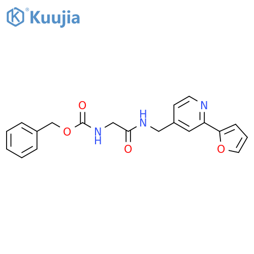 benzyl N-[({[2-(furan-2-yl)pyridin-4-yl]methyl}carbamoyl)methyl]carbamate structure