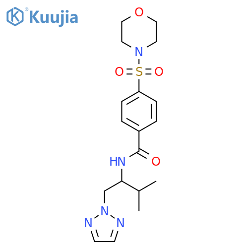 N-3-methyl-1-(2H-1,2,3-triazol-2-yl)butan-2-yl-4-(morpholine-4-sulfonyl)benzamide structure