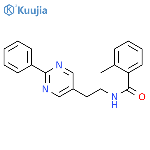 2-methyl-N-[2-(2-phenylpyrimidin-5-yl)ethyl]benzamide structure
