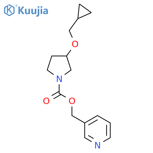 (pyridin-3-yl)methyl 3-(cyclopropylmethoxy)pyrrolidine-1-carboxylate structure