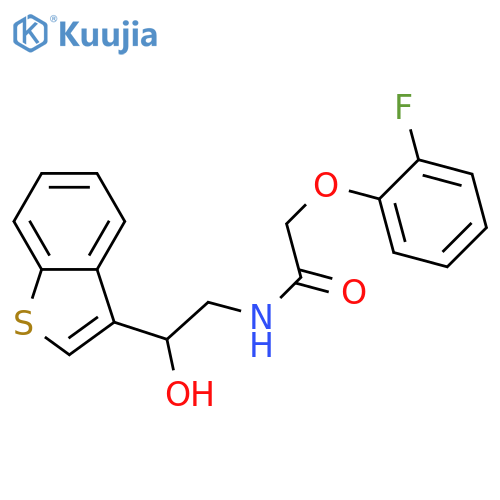 N-[2-(1-benzothiophen-3-yl)-2-hydroxyethyl]-2-(2-fluorophenoxy)acetamide structure