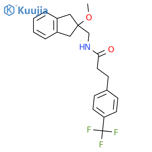 N-[(2-methoxy-2,3-dihydro-1H-inden-2-yl)methyl]-3-[4-(trifluoromethyl)phenyl]propanamide structure