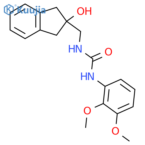 1-(2,3-dimethoxyphenyl)-3-[(2-hydroxy-2,3-dihydro-1H-inden-2-yl)methyl]urea structure