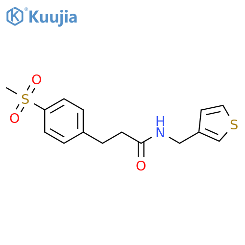 3-(4-methanesulfonylphenyl)-N-[(thiophen-3-yl)methyl]propanamide structure