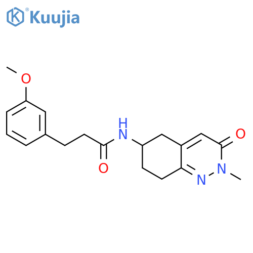 3-(3-methoxyphenyl)-N-(2-methyl-3-oxo-2,3,5,6,7,8-hexahydrocinnolin-6-yl)propanamide structure