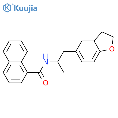 N-[1-(2,3-dihydro-1-benzofuran-5-yl)propan-2-yl]naphthalene-1-carboxamide structure