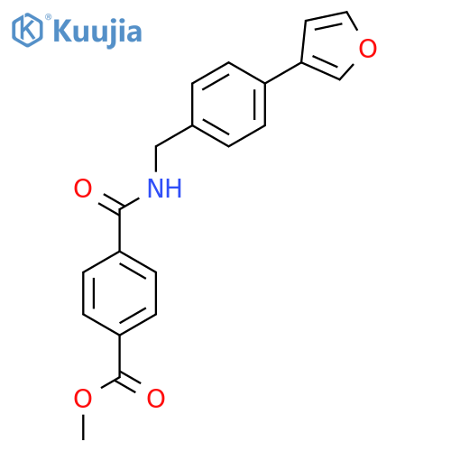 methyl 4-({4-(furan-3-yl)phenylmethyl}carbamoyl)benzoate structure