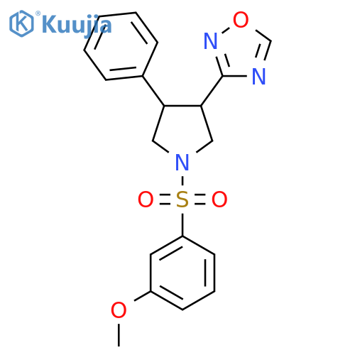 3-1-(3-methoxybenzenesulfonyl)-4-phenylpyrrolidin-3-yl-1,2,4-oxadiazole structure