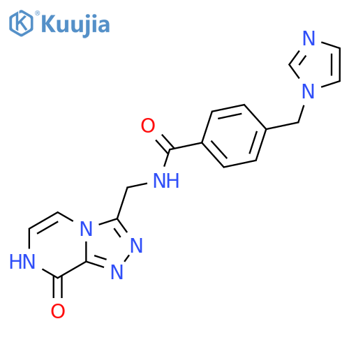 N-({8-hydroxy-1,2,4triazolo4,3-apyrazin-3-yl}methyl)-4-(1H-imidazol-1-yl)methylbenzamide structure