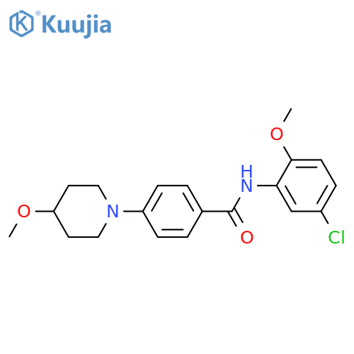 N-(5-chloro-2-methoxyphenyl)-4-(4-methoxypiperidin-1-yl)benzamide structure