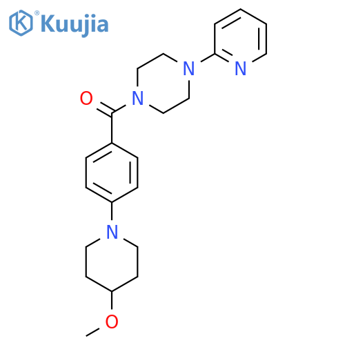 1-4-(4-methoxypiperidin-1-yl)benzoyl-4-(pyridin-2-yl)piperazine structure