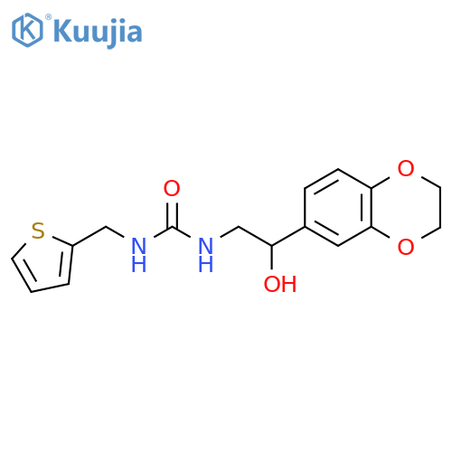 1-2-(2,3-dihydro-1,4-benzodioxin-6-yl)-2-hydroxyethyl-3-(thiophen-2-yl)methylurea structure