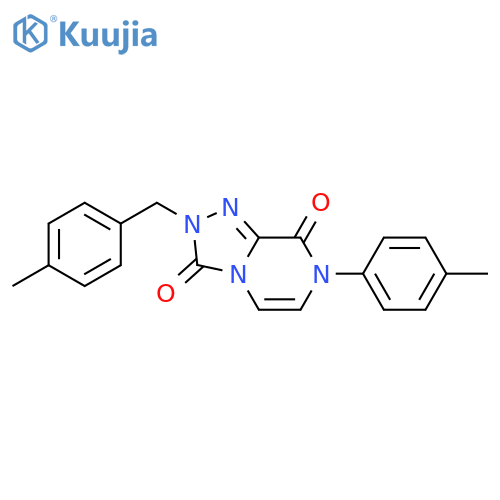 7-(4-methylphenyl)-2-[(4-methylphenyl)methyl]-2H,3H,7H,8H-[1,2,4]triazolo[4,3-a]pyrazine-3,8-dione structure