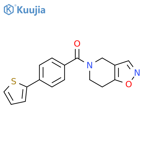 6,7-dihydro-4H-[1,2]oxazolo[4,5-c]pyridin-5-yl-(4-thiophen-2-ylphenyl)methanone structure