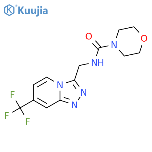 N-{7-(trifluoromethyl)-1,2,4triazolo4,3-apyridin-3-ylmethyl}morpholine-4-carboxamide structure