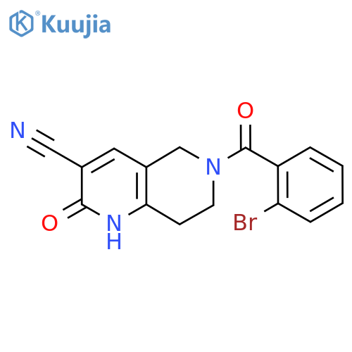 6-(2-Bromobenzoyl)-2-oxo-1,2,5,6,7,8-hexahydro-1,6-naphthyridine-3-carbonitrile structure