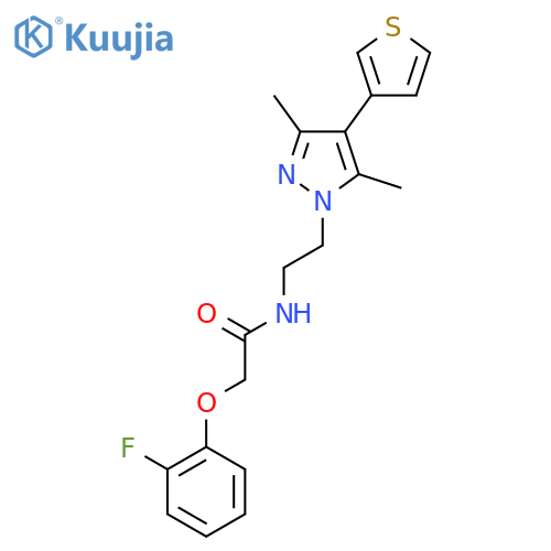 N-{2-[3,5-dimethyl-4-(thiophen-3-yl)-1H-pyrazol-1-yl]ethyl}-2-(2-fluorophenoxy)acetamide structure