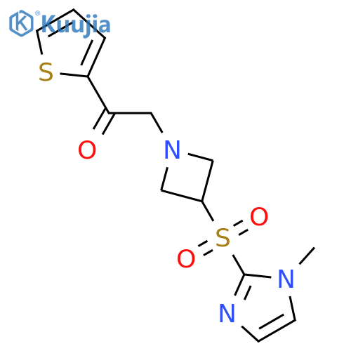 1-[3-(1-methylimidazol-2-yl)sulfonylazetidin-1-yl]-2-thiophen-2-ylethanone structure