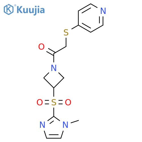1-[3-(1-methylimidazol-2-yl)sulfonylazetidin-1-yl]-2-pyridin-4-ylsulfanylethanone structure