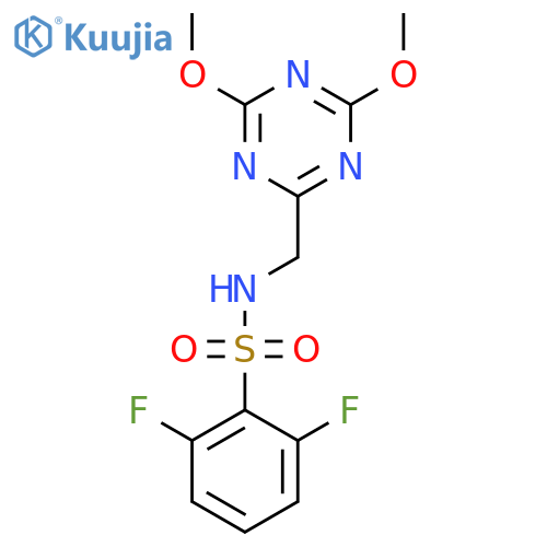 N-(4,6-dimethoxy-1,3,5-triazin-2-yl)methyl-2,6-difluorobenzene-1-sulfonamide structure
