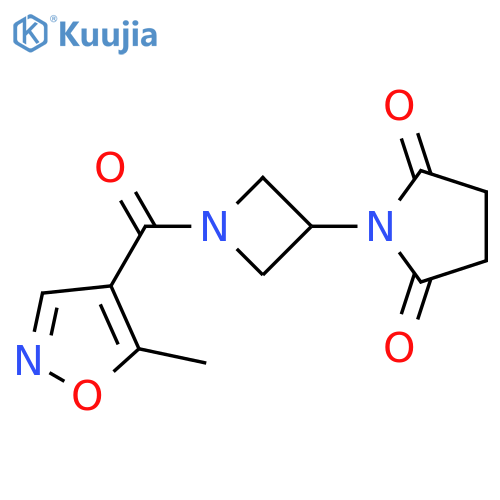1-[1-(5-methyl-1,2-oxazole-4-carbonyl)azetidin-3-yl]pyrrolidine-2,5-dione structure