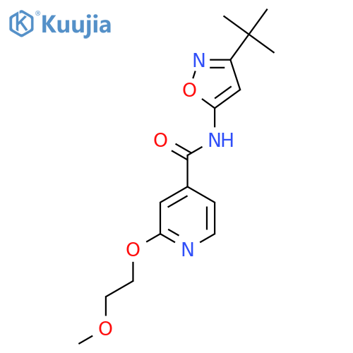 N-(3-(tert-butyl)isoxazol-5-yl)-2-(2-methoxyethoxy)isonicotinamide structure