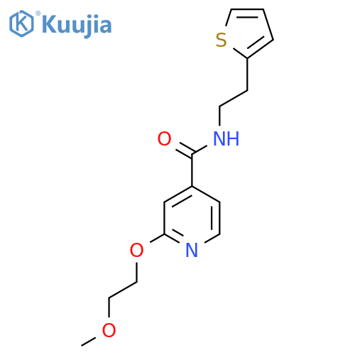 2-(2-methoxyethoxy)-N-(2-(thiophen-2-yl)ethyl)isonicotinamide structure
