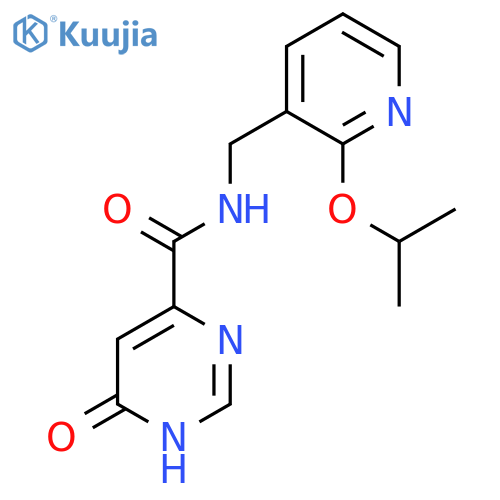 6-hydroxy-N-{[2-(propan-2-yloxy)pyridin-3-yl]methyl}pyrimidine-4-carboxamide structure