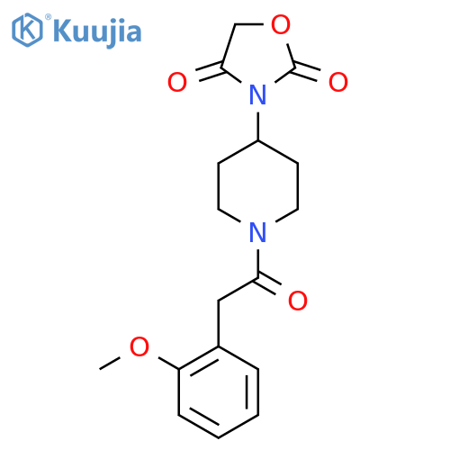 3-(1-(2-(2-Methoxyphenyl)acetyl)piperidin-4-yl)oxazolidine-2,4-dione structure