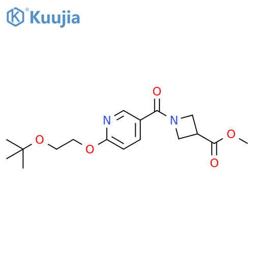Methyl 1-[[6-[2-(1,1-dimethylethoxy)ethoxy]-3-pyridinyl]carbonyl]-3-azetidinecarboxylate structure