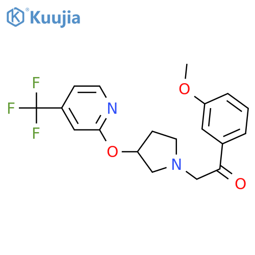 2-(3-methoxyphenyl)-1-[3-[4-(trifluoromethyl)pyridin-2-yl]oxypyrrolidin-1-yl]ethanone structure