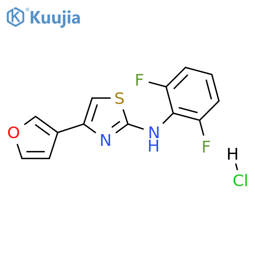 N-(2,6-difluorophenyl)-4-(furan-3-yl)-1,3-thiazol-2-amine:hydrochloride structure